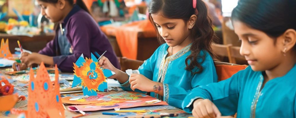 snapshot-children-engaged-craft-activities-creating-colorful-artwork-crafts-celebrat